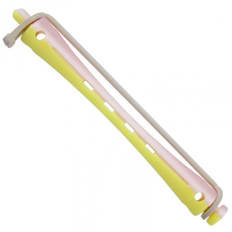 Kemiallisen permanentin rullat, pitkät, 91 mm, Ø 8 mm, pinkki / keltainen, 12 kpl