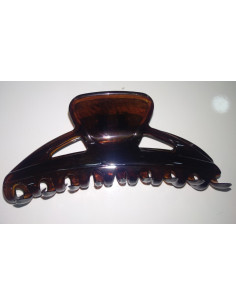 Hair clip, large, brown