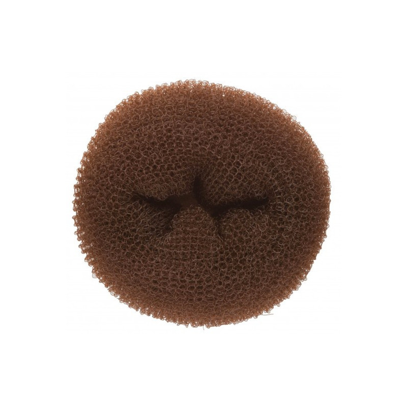 Hair bun, styler, round, brown Ø9cm