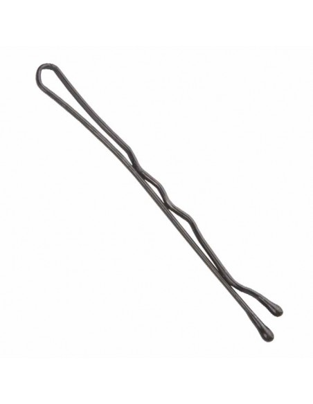 Hiuspinniä, 48 mm, laineikkaat, mustat, 12 kpl