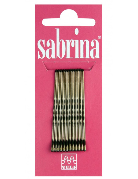 Hiuspinniä, 48 mm, laineikkaat, ruskeat, 12 kpl