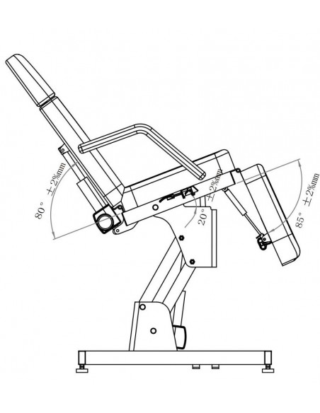 Kosmetologinen sohva, jossa on 3 moottoria, Potenza-3