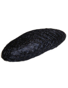 Hiusrulla, iso, pitkä, musta