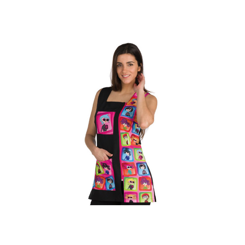 Apron "Girls posh", elastic polyester, with zipper, size M