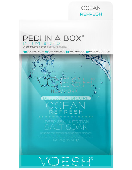 VOESH PEDI IN A BOX Jalkasetti Ocean Refresh, viilentävä, 4 tuotetta