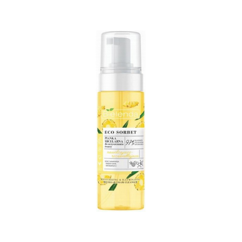 ECO SORBET Face Foam, Cleansing / Moisturizing, Pineapple Extract + C vit + AHA 150 ml