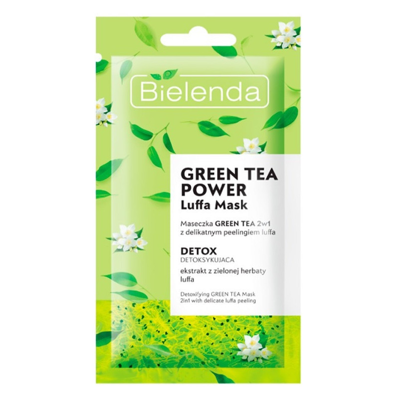 BIELENDA,GREEN TEA Luffa Maska-skrubis ar zaļo tēju sejai 2in1, detoksificējošs 8g