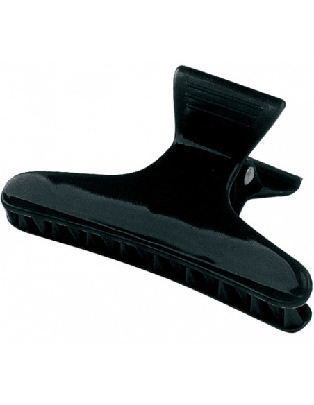 Klipsit-puristimet, muovia, mustat, 8 cm, 12 kpl.