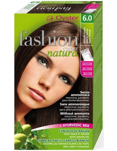 FASHION NATURA matu krāsa 6.0, tumši blonds 50ml+50ml+15ml