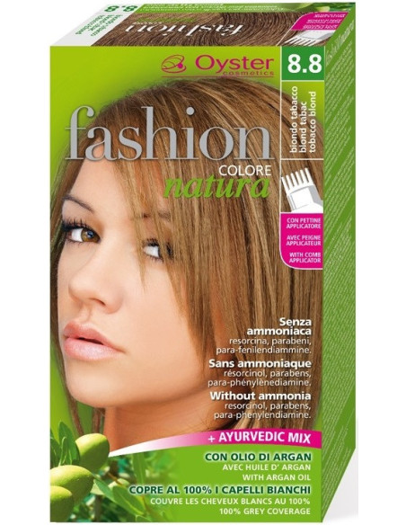 FASHION NATURA hiusväri 8.8, karamellinruskea 50ml+50ml+15ml