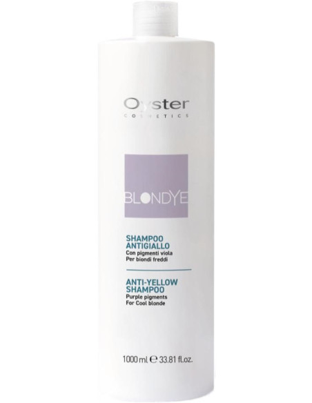 BLONDYE ANTI-YELLOW -shampoo, neutraloi keltaisen sävyn. 1000 ml
