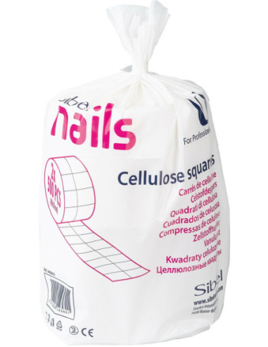 Wipes for removing nail polish, cotton, in a roll 2x500pcs (40x50mm)