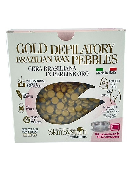 Skinsystem Brasilian Hard Wax Pearls Gold (mikroaaltouuni), epilointisetti