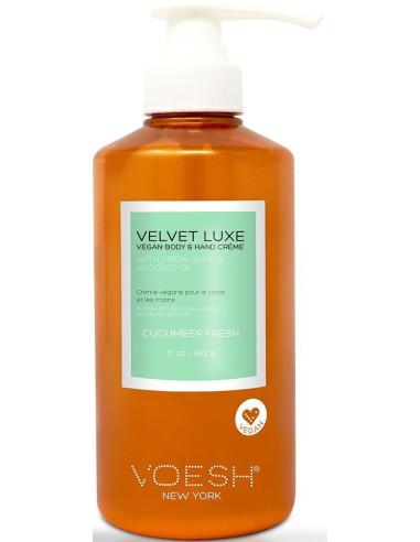 VOESH VELVET LUXE Organic Vegan Body and Hand Lotion - Cucumber Fresh 482ml