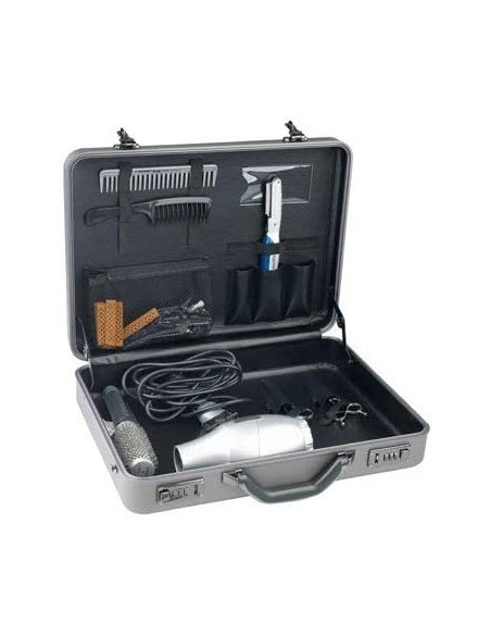 Kampaajan attache-salkku, alumiinia, harmaa