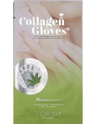 VOESH Collagen Gloves with Hemp Oil, 1 pair