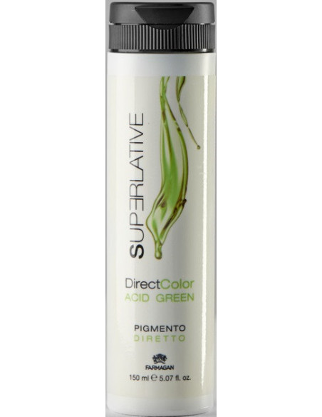 SUPERLATIVE DIRECT Pigmenttigeeli hiusten värjäykseen Acid Green 150ml