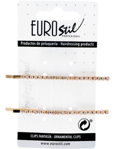 Hiuspinni, kultaa, strasseilla, 2 kpl