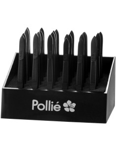 Tweezers black, 24pc, 9cm,...