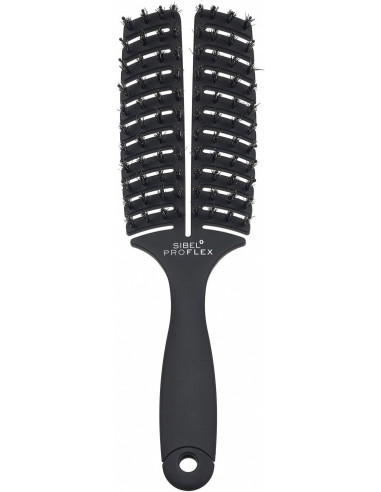 Hair brush natural + nylon bristles, flat S