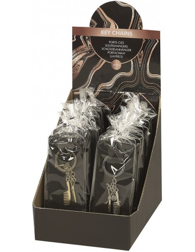 Avaimenperä kampaajan symboleilla