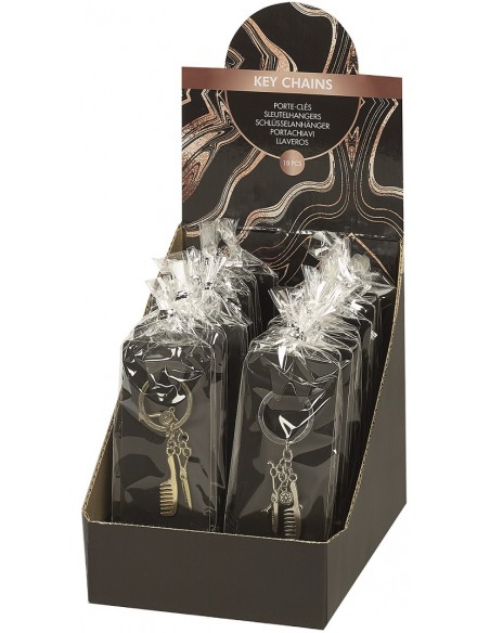 Avaimenperä kampaajan symboleilla