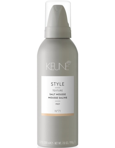 Keune Style Salt Mousse - spēcīgas fiksācijas putas matu apjomam ar matētu tekstūru 200ml