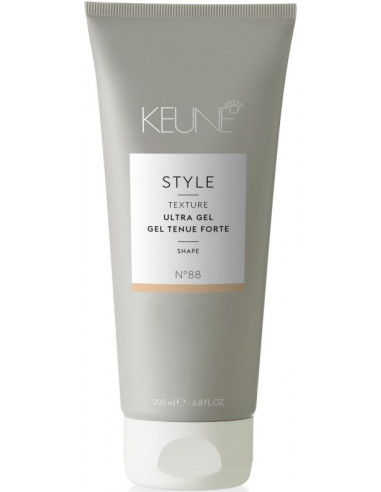 Keune Style Ultra Gel - stipras fiksācijas matu želeja ar karstuma aizsardzību 200ml