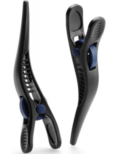 Hiuspidikkeet Perfect clip, musta, 2 kpl