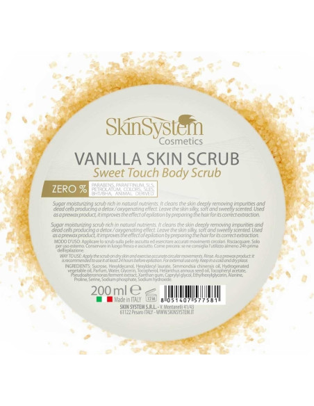 SkinSystem VANILLA SKIN vartalonkuorinta (sokeri/vanilja) 200ml