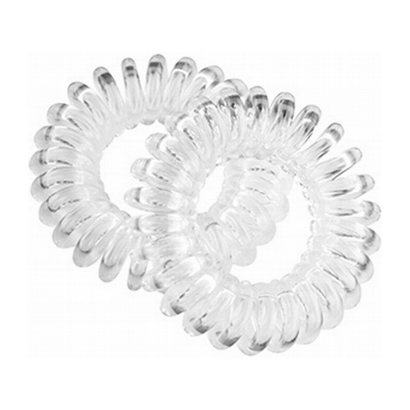 Hiusspiraalit, läpinäkyvät, 45 mm, 2 kpl