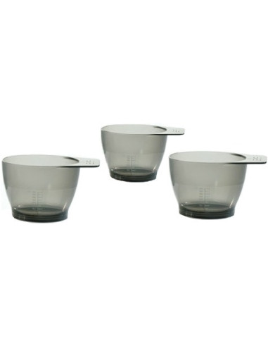 Bowl set for mixing colors, transparent 3pcs