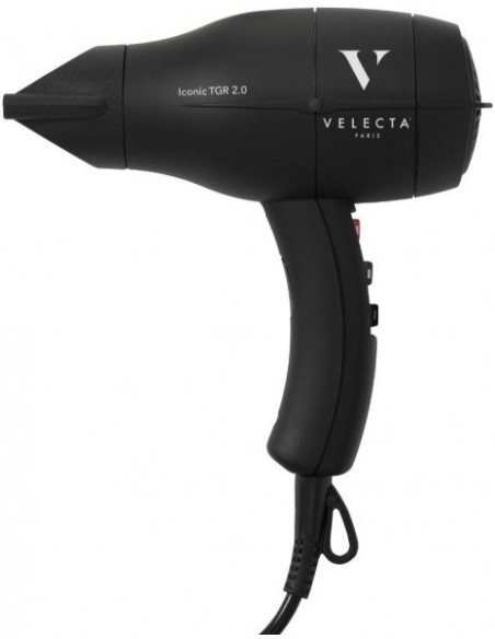 Hiustenkuivaaja Velecta ICONIC, TGR 2.0, kompakti, 2000W, musta