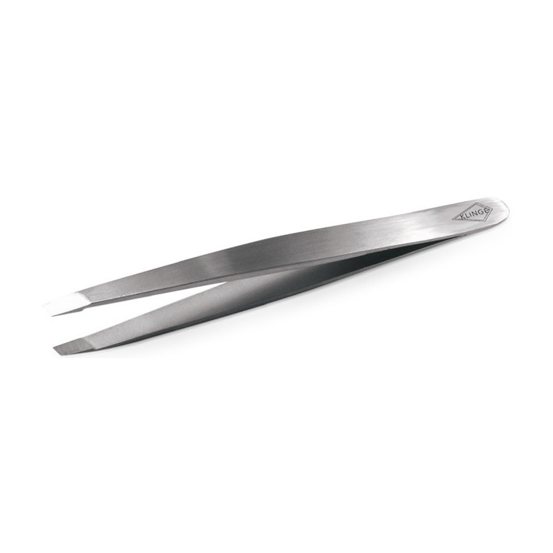 Eyebrows tweezers slanted, stainless steel, 9,5cm