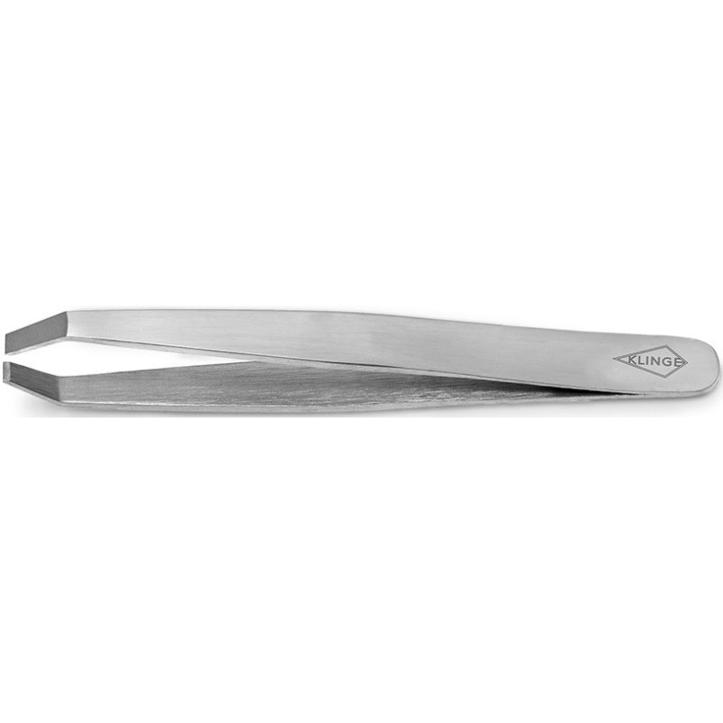 Eyebrows, crab pliers, straight tweezer, stainless steel, 9.5cm