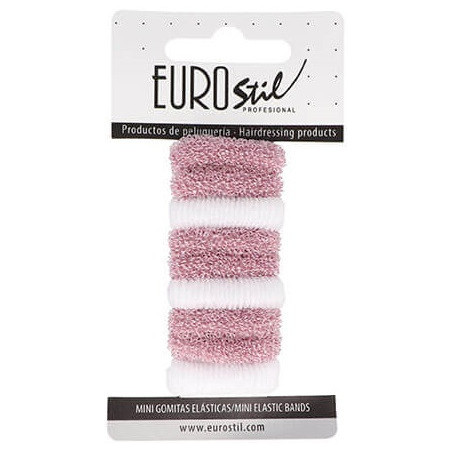 Hiuslenkit, pienikokoiset, pinkki/valkoiset, 9 kpl