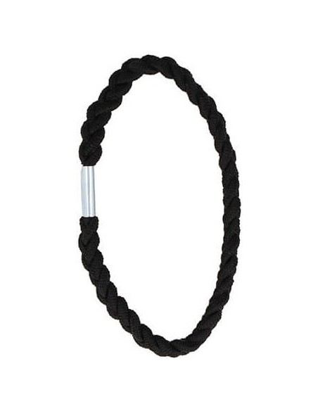 Joustavat hiusnauhat, punotut, mustat, 8 kpl