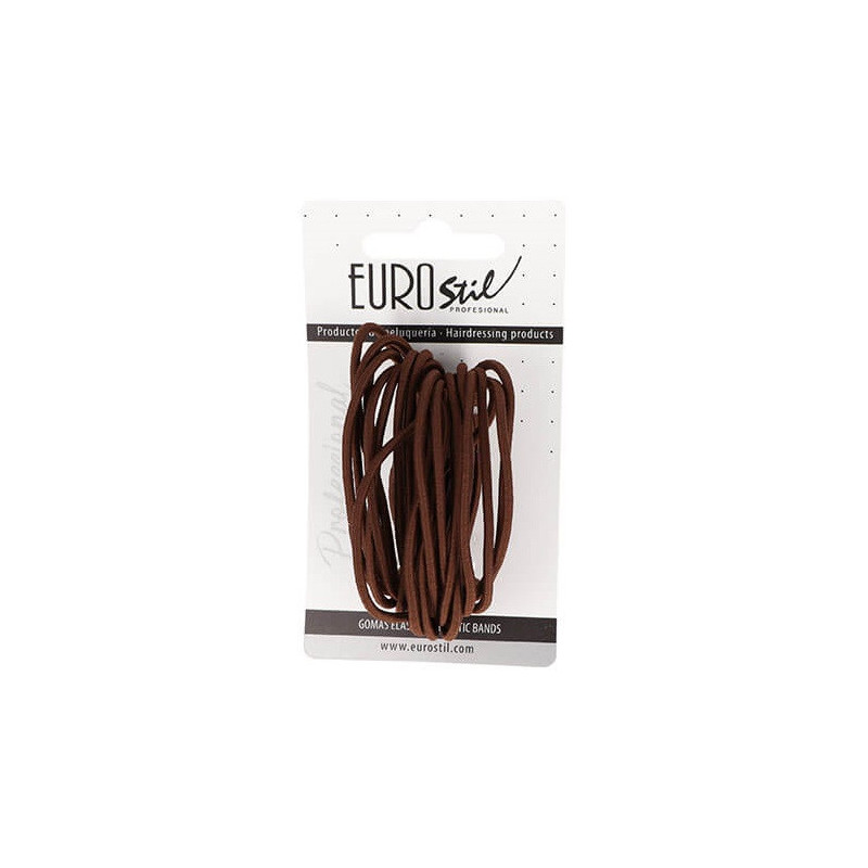 Rubber hair, brown 25pcs