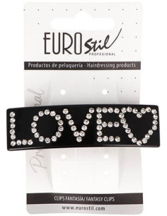 Hiuspinni LOVE, musta