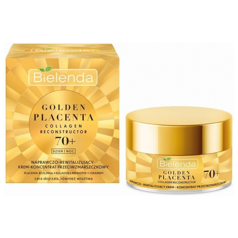 GOLDEN PLACENTA COLLAGEN Atjaunojošs un atdzīvinošs pretgrumbu sejas krēms, 70+, dienas/nakts 50ml