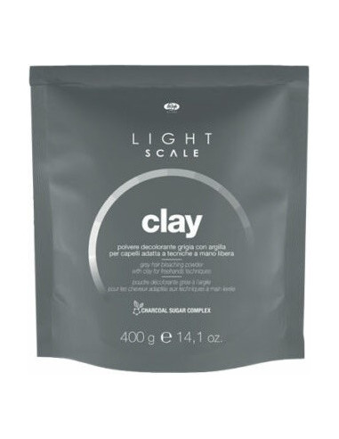 Light scale CLAY - ātras darbības PELĒKS balināšanas pulveris ar mālu 400g