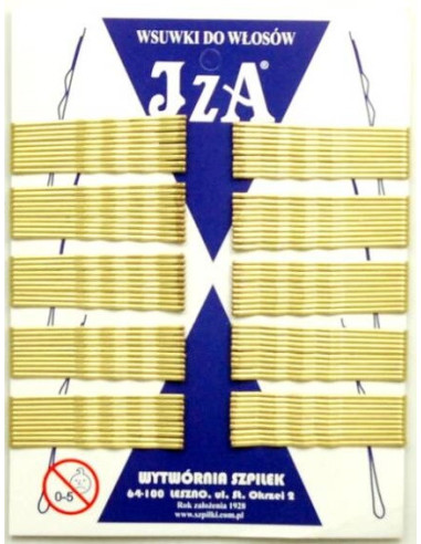 Hiuspinni, laineikas, 70 mm, kulta,...
