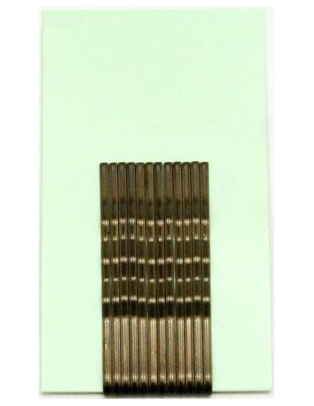Hiuspinnikset, laineikkaat, 5 cm, ruskeat, 12 kpl.