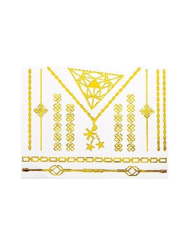 Body Art -tarra, kulta/metalli G016