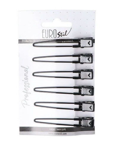 Klipsit, ankat, mustat, 6,5 cm, 6 kpl