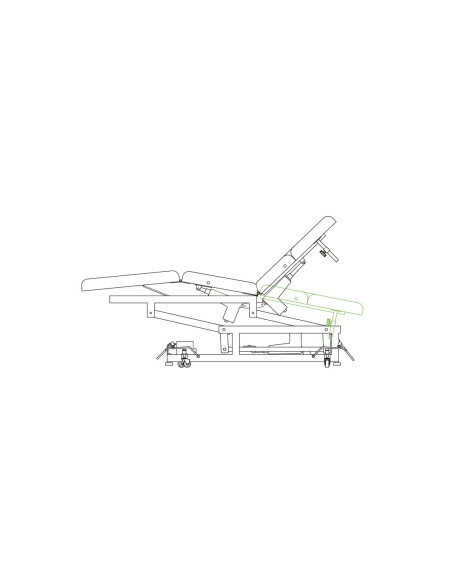 Fysioterapia-, hieronta- ja kosmetologipöytä, 3 moottoria, Acrum, harmaa