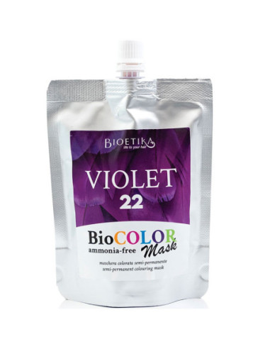 BIOETIKA BIOCOLOR Tonējoša matu maska 22, Violeta 200ml