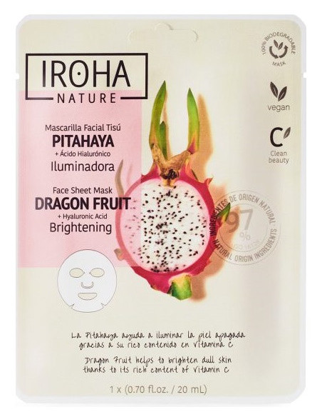 IROHA NATURE Kirkastava kasvonaamio pitahayalla 20ml