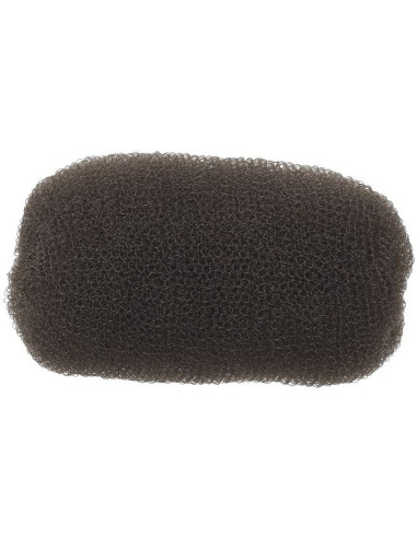 Hair Buns, oval, nylon, brown, 13cm