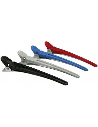 Hair clips aluminium/plastic, 12cm, 1pcs